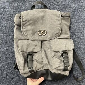 Calia Gray Backpack 18in Women Drawstring Flap Pockets Travel Daypack Workout